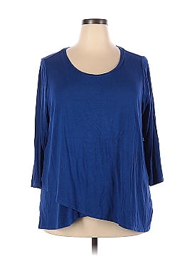 Joan Vass 3/4 Sleeve Top (view 1)