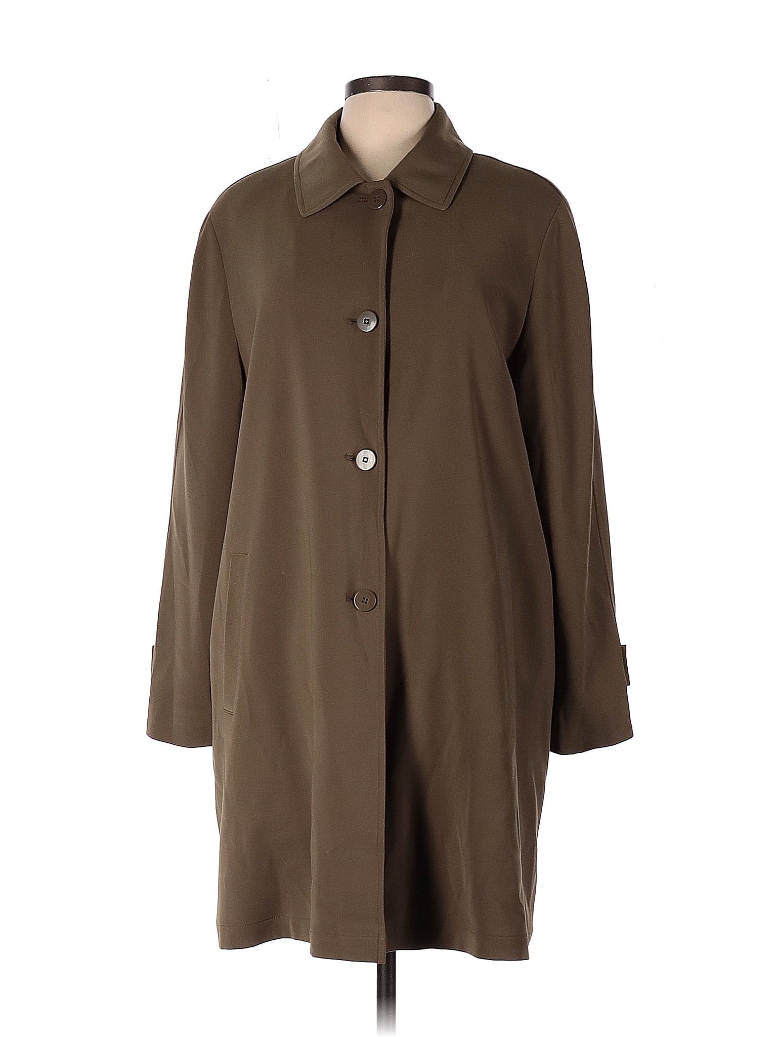 London Fog 100% Polyester Solid Brown Coat Size L - 71% off | ThredUp