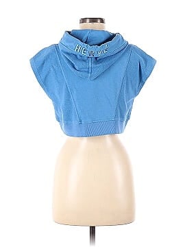HERVE by Herve Leger Blue Sleeveless Hoodie (view 2)