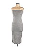 Heart & Hips Solid Gray Casual Dress Size L - photo 1