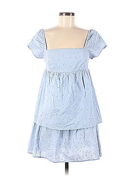 RTR Now Blue Eyelet Babydoll Dress (view 1)