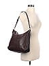 Coach 100% Leather Solid Brown Gray Leather Shoulder Bag One Size - photo 3