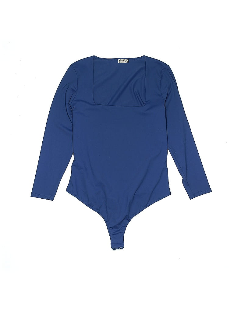 Intimately by Free People Solid Blue Bodysuit Size L - photo 1