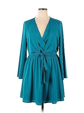 Great Jones Turquoise Stretch Tie Front Dress (view 1)