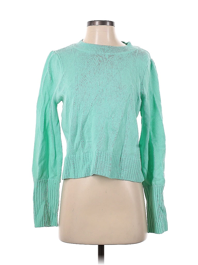 Hill House 100% Wool Color Block Green Pullover Sweater Size S - photo 1