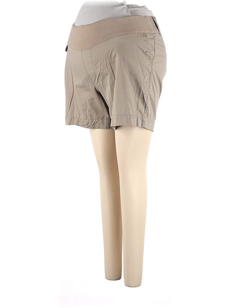 Liz Lange Maternity for Target 100% Cotton Solid Tan Shorts Size S (Maternity) - photo 1