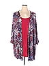 Catherines Multi Color Burgundy Long Sleeve Top Size 3X (Plus) - photo 1