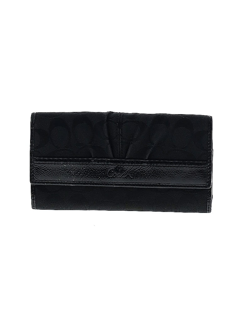Coach Solid Black Wallet One Size - photo 1