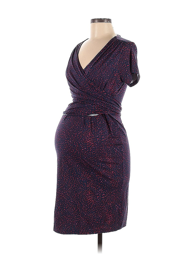 Seraphine Multi Color Purple Casual Dress Size 6 (Maternity) - photo 1