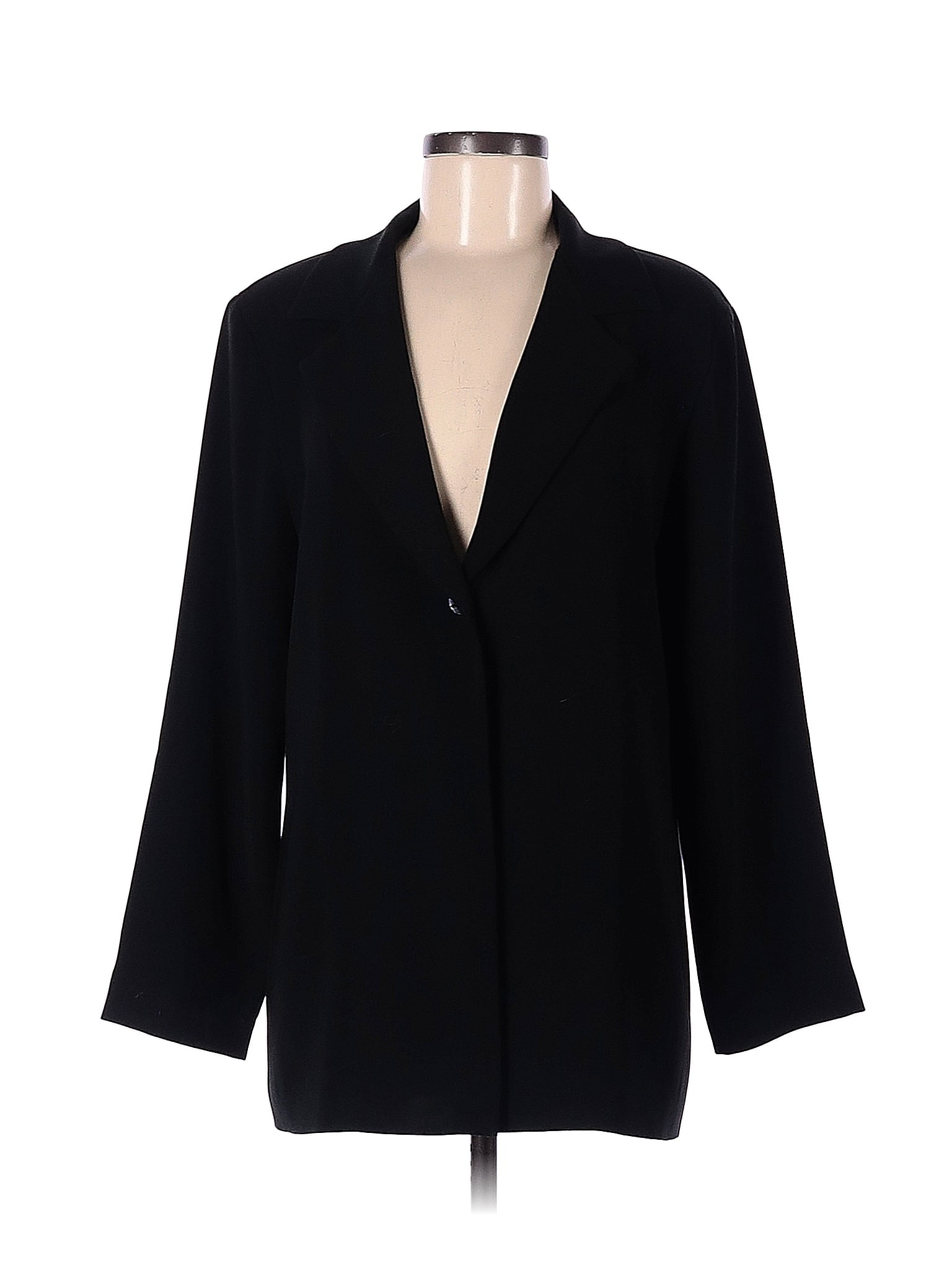 Chicos 100 Polyester Solid Black Blazer Size Med 1 78 Off Thredup