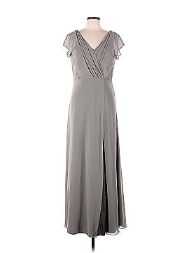 Monique Lhuillier Bridesmaid Grey Gwen Gown (view 1)