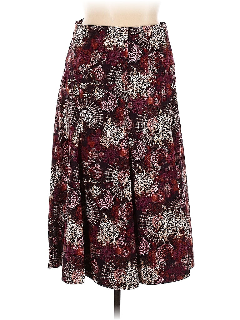 Christopher & Banks Multi Color Burgundy Casual Skirt Size 14 - photo 1