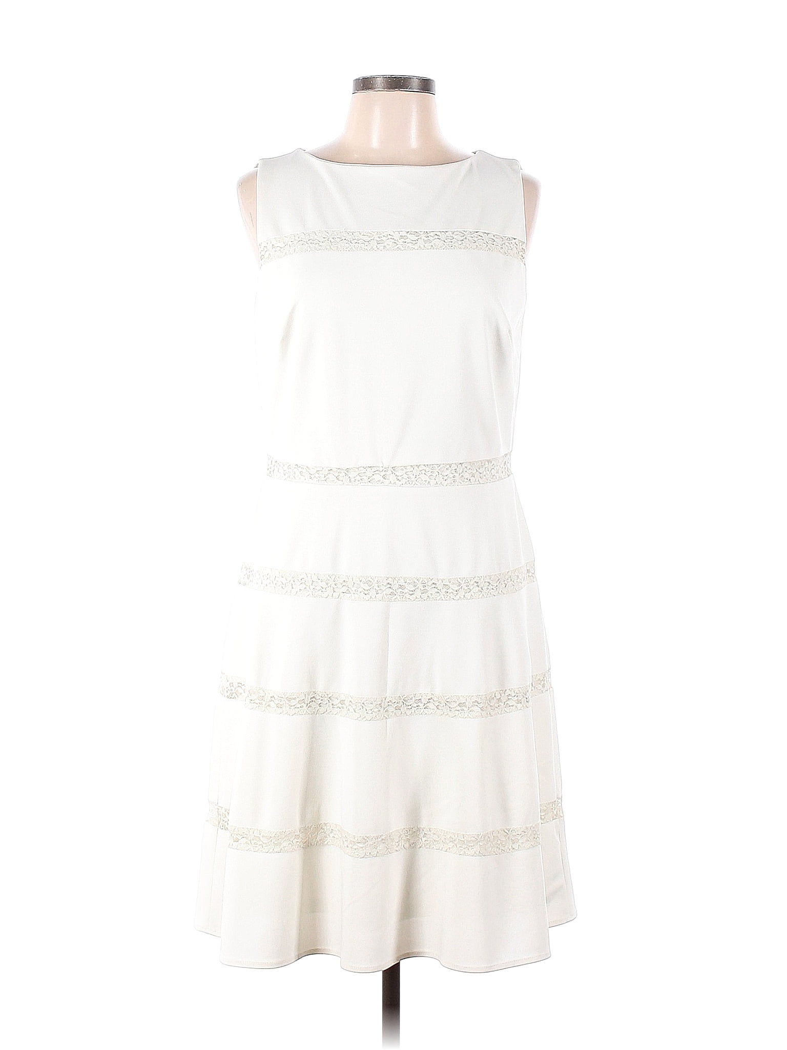 Lauren by Ralph Lauren White Marielle Dress Size 12 - 72% off | thredUP
