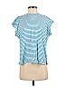 AYR 100% Cotton Stripes Blue Sleeveless T-Shirt Size S - photo 1