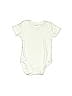 First Impressions 100% Cotton Solid White Ivory Short Sleeve Onesie Size 0-3 mo - photo 1