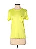 Saint Laurent 100% Silk Yellow Short Sleeve Top Size S - photo 1