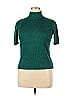 Doncaster Color Block Teal Green Turtleneck Sweater Size XL - photo 1