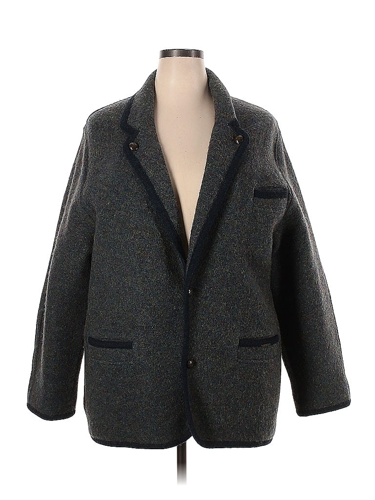 Geiger of Austria 100 Wool Gray Wool Blazer Size 52 (EU) (Plus) 75