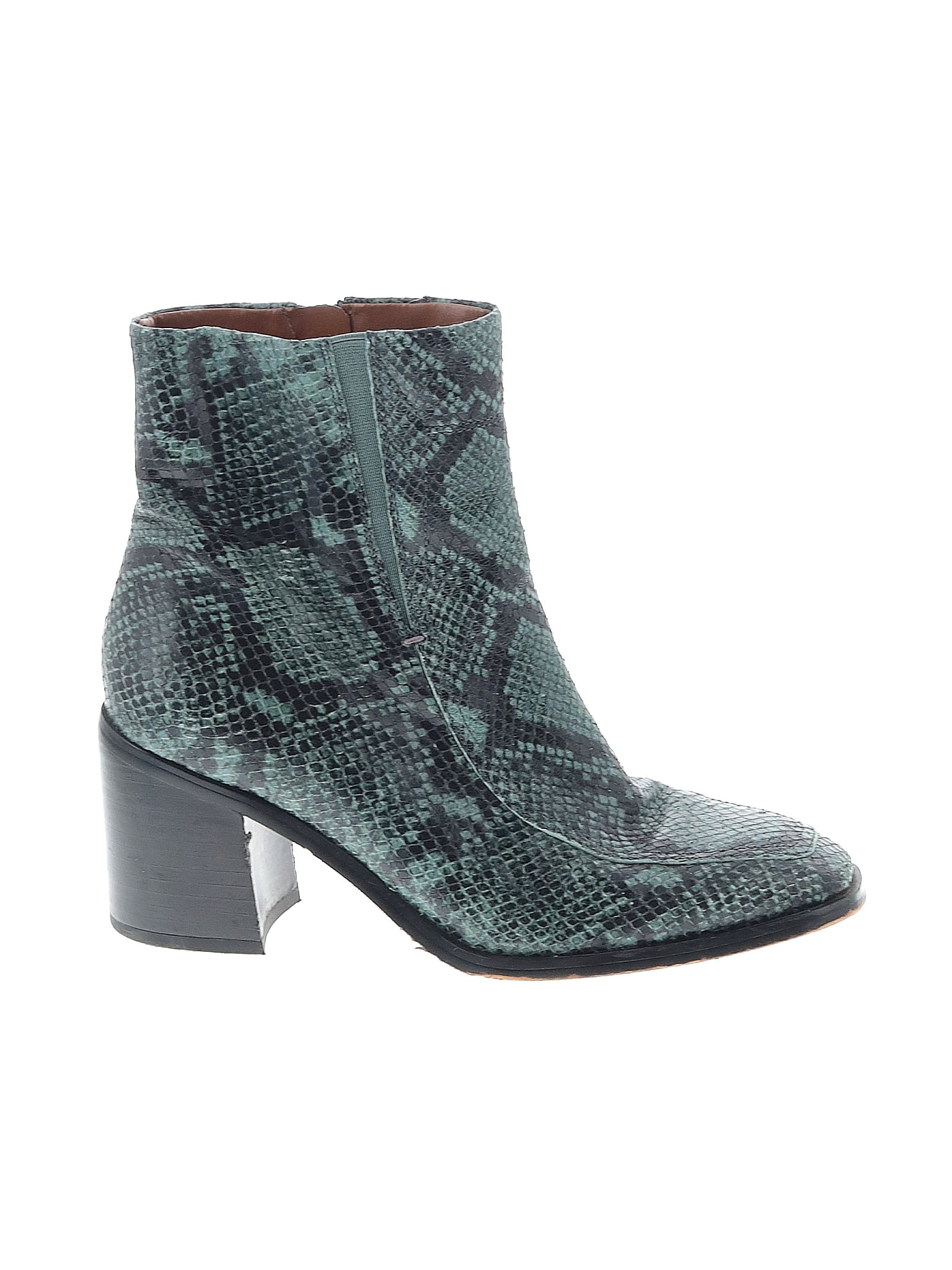 Bottines Chelsea Franco Sarto Taille 7 (US) - Cuir Verni Bordeaux, Occasion