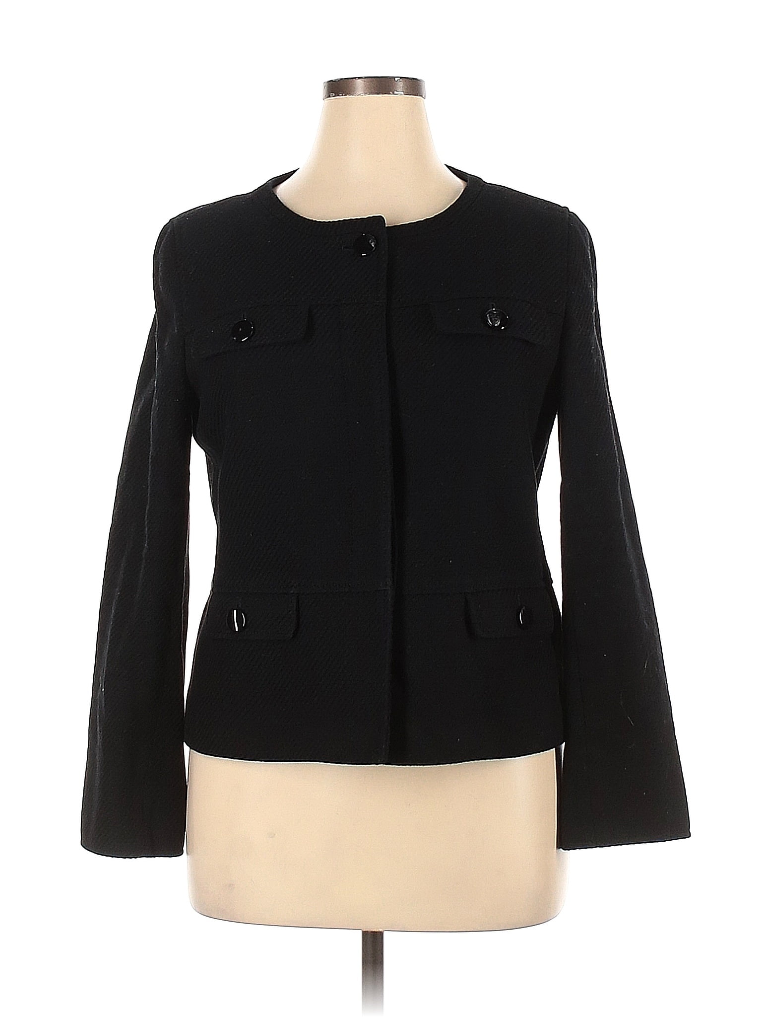 Talbots 100% Cotton Black Jacket Size 14 - 75% off | thredUP