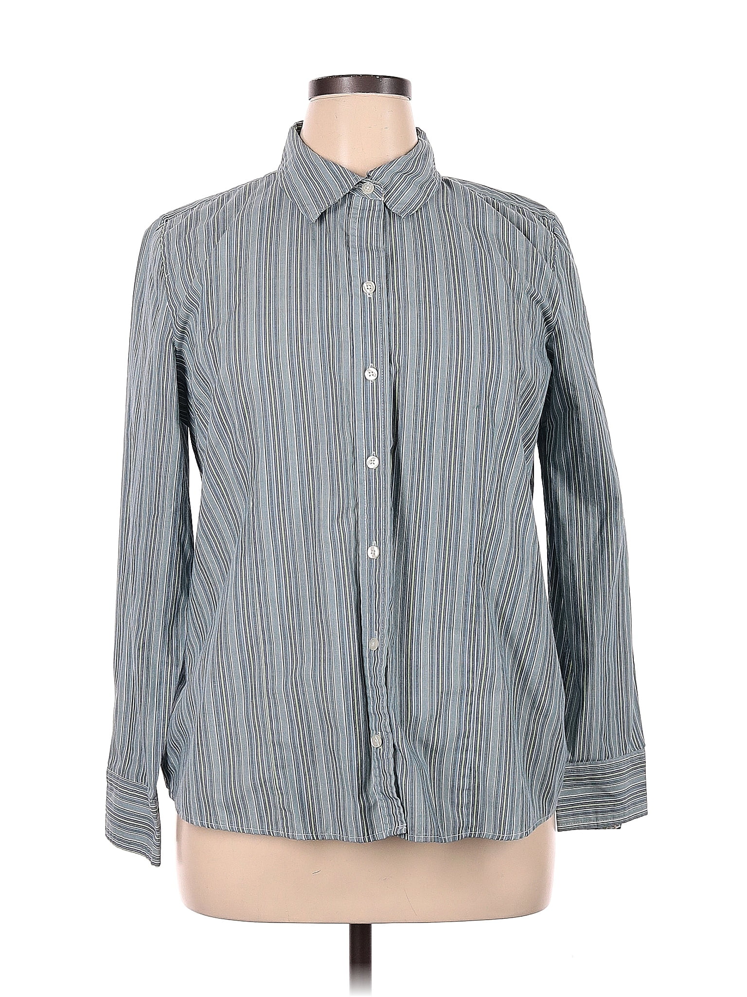 Basic Editions Gray Long Sleeve Button-Down Shirt Size XL - 36% off ...