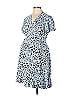 Seraphine 100% Viscose Leopard Print Blue Casual Dress Size 12 (Maternity) - photo 1