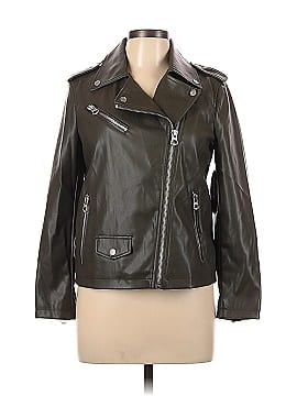 Scoop Faux Leather Jacket (view 1)