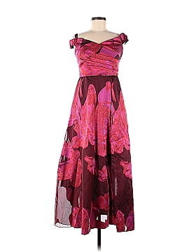 Adrianna Papell Floral Off Shoulder Gown (view 1)