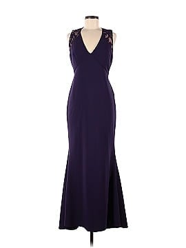 JS Collection Eggplant Ottoman Gown (view 1)