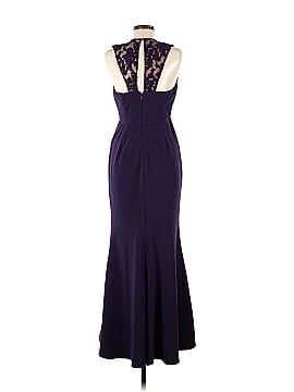 JS Collection Eggplant Ottoman Gown (view 2)