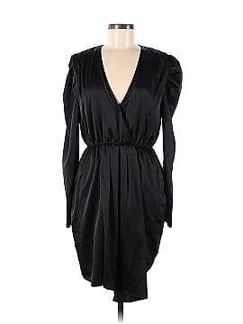 Kendall & Kylie Black Puff Sleeve V-Neck Dress (view 1)