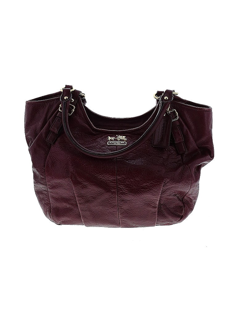 Coach Factory 100% Leather Solid Burgundy Leather Hobo One Size - photo 1