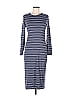 Gap Stripes Gray Casual Dress Size M (Petite) - photo 1