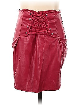 PrettyLittleThing Faux Leather Skirt (view 1)