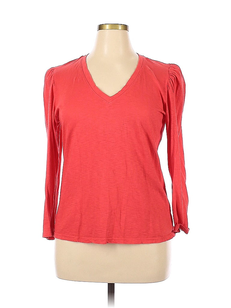 Sundry 100% Cotton Red Long Sleeve Top Size XL (4) - photo 1