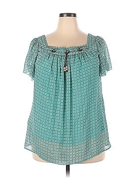 Roz & Ali Short Sleeve Blouse (view 1)