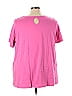 Roaman's 100% Cotton Solid Pink Short Sleeve T-Shirt Size 26 (Plus) - photo 2
