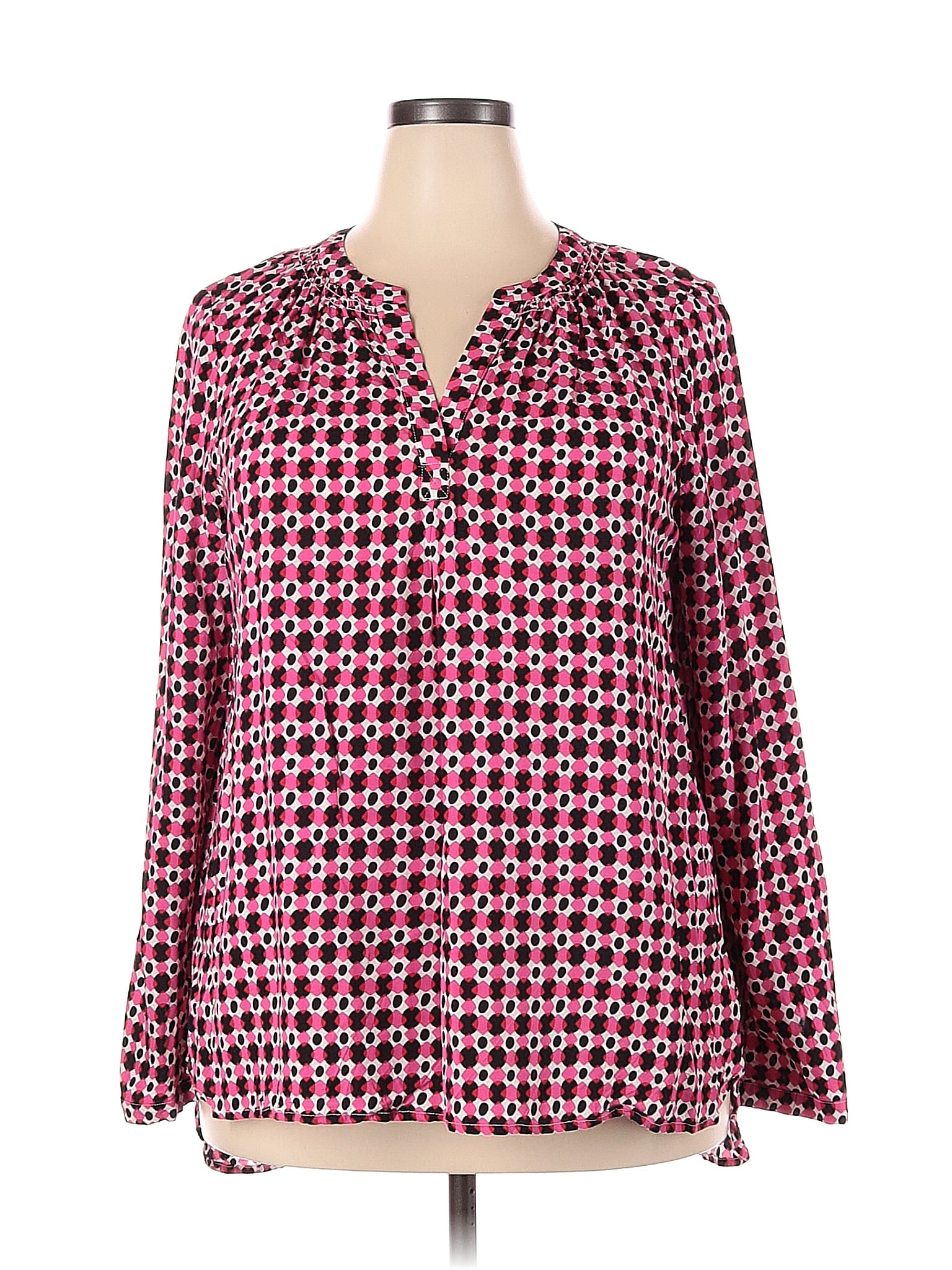The Ivy V-Neck Blouse in Red Tartan main image 0