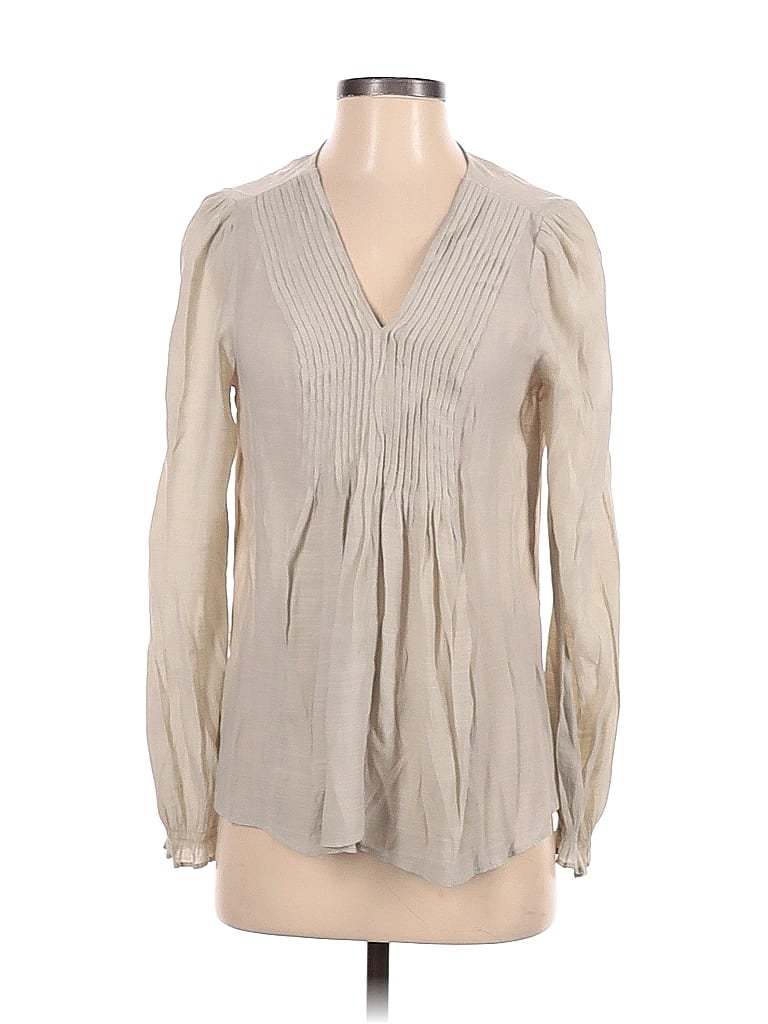 Pre-owned Nanette Lepore Long Sleeve Blouse In Gray