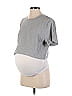 H&M Mama Solid Gray Silver Short Sleeve T-Shirt Size M (Maternity) - photo 1