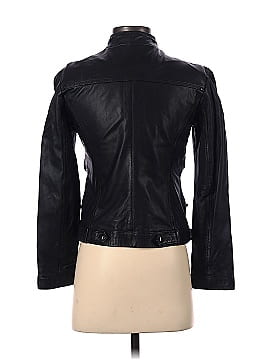 Aqua Faux Leather Jacket (view 2)