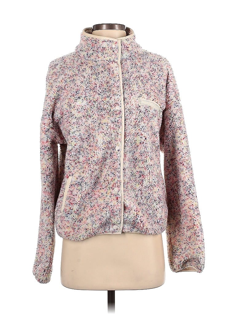 OFFLINE by Aerie 100% Polyester Floral Marled Floral Motif Paisley Tweed Pink Jacket Size S - photo 1