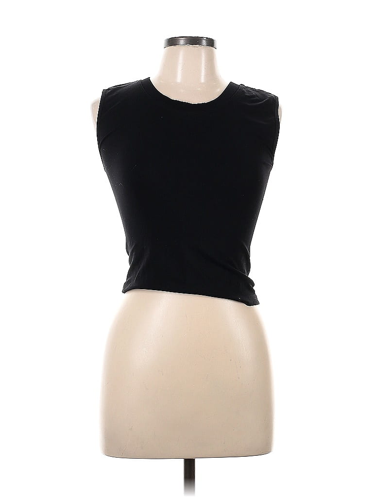 Intimately by Free People Solid Black Sleeveless T-Shirt Size Lg - Med - photo 1