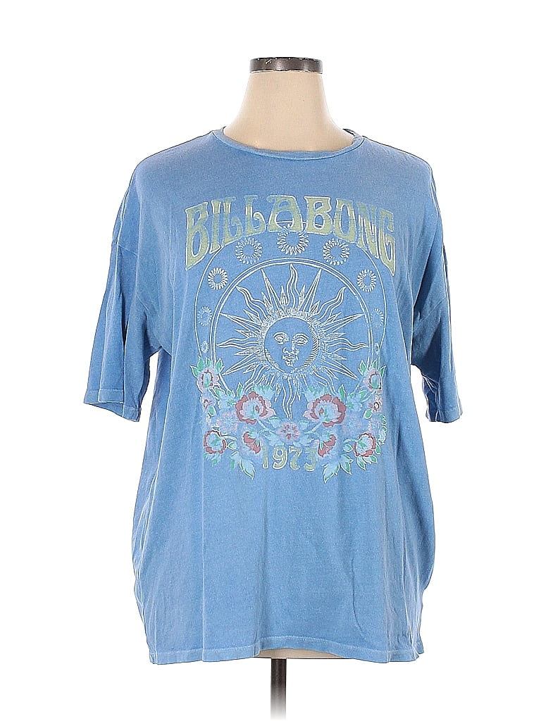Billabong 100% Cotton Graphic Blue Short Sleeve T-Shirt Size XL - photo 1