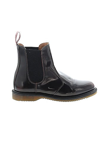 burgundy dr martens chelsea boots