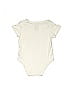 First Impressions 100% Cotton Floral Ivory Short Sleeve Onesie Size 12 mo - photo 2