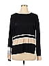Lisa Todd 100% Linen Stripes Color Block Black Pullover Sweater Size XL - photo 1