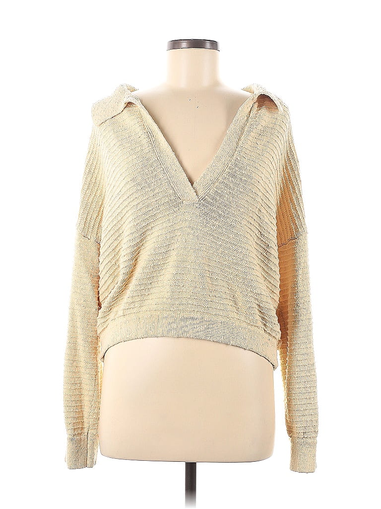 FP BEACH Color Block Solid Yellow Pullover Sweater Size M - photo 1