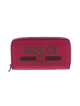 Gucci Pink Logo Zip Around Wallet Leather Wallet (view 1)