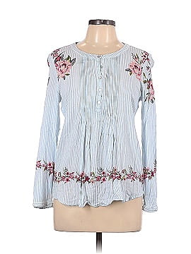 Pale Sky Long Sleeve Blouse (view 1)